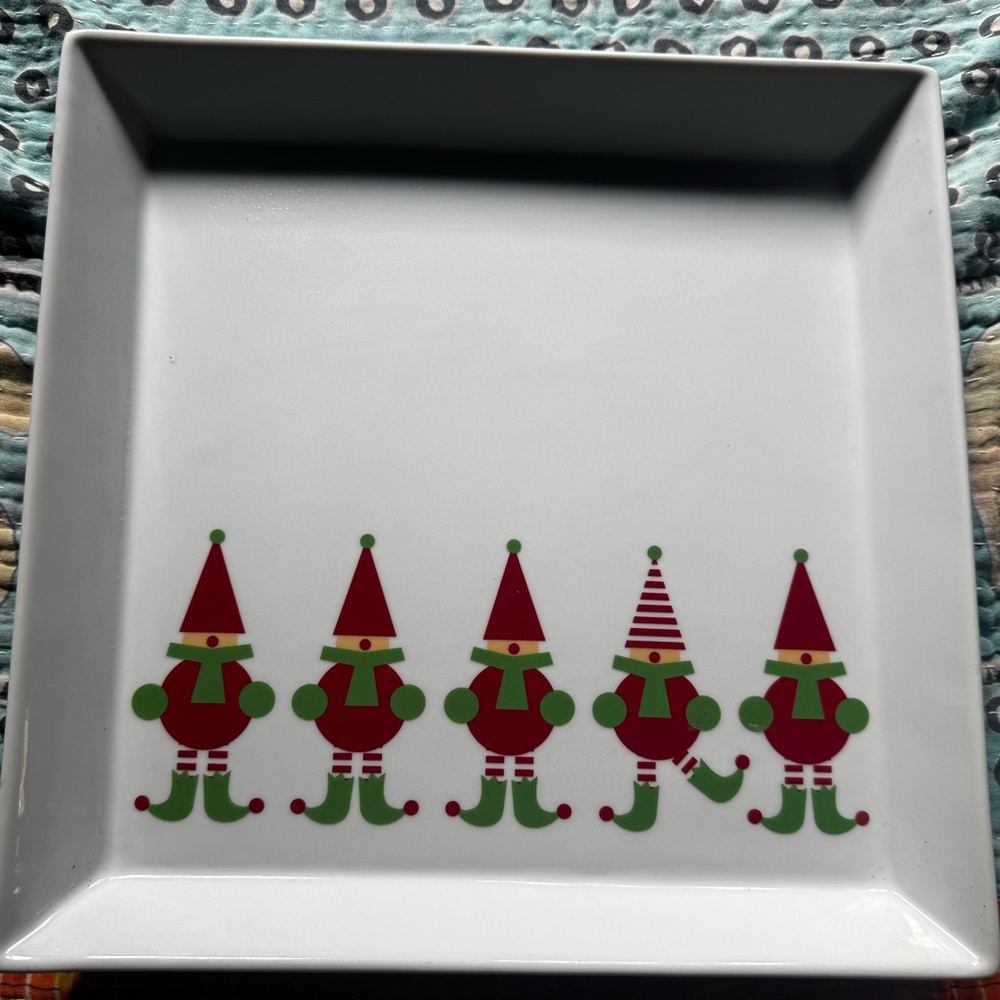 Crate & Barrel Jingle Elf Serving Platter